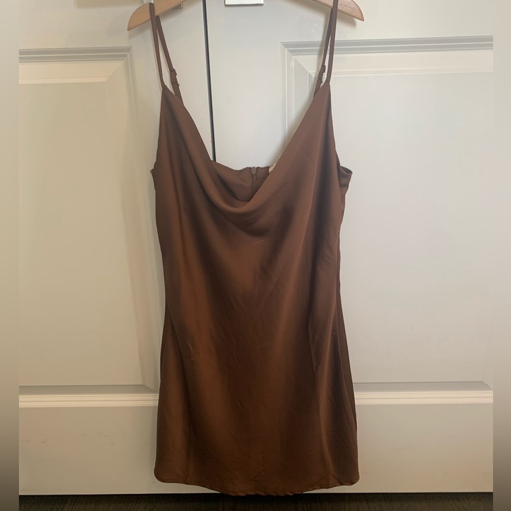 L.A. HEARTS Brown Cowl-neck Mini Dress WITH TAGS